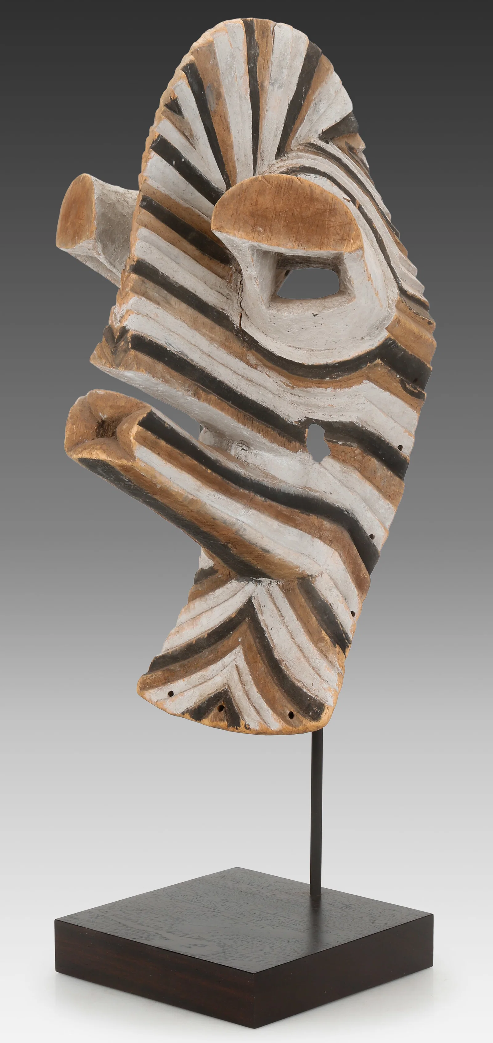 A Reproduction Kifwebe Mask, Carved Wood And Pigment