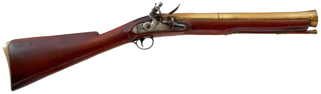 A SCARCE FLINTLOCK MAIL COACH BLUNDERBUSS BY HARDING,
