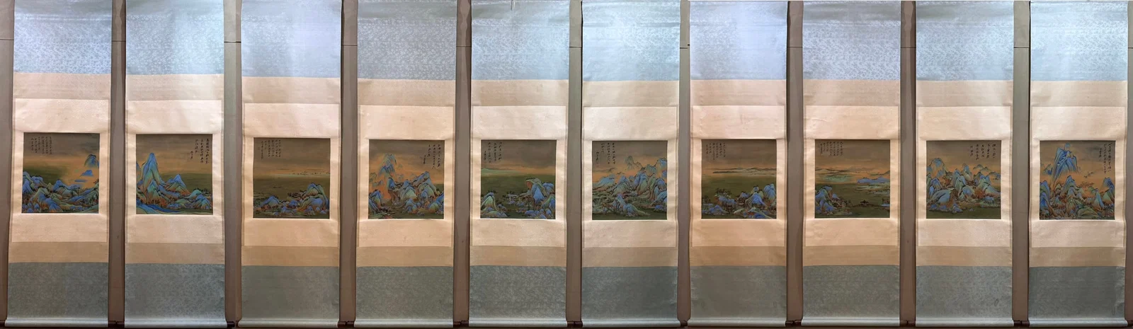A Set of Chinese Vertical Scroll Ink Painting of Landscape on Paper,Zhang Daqian