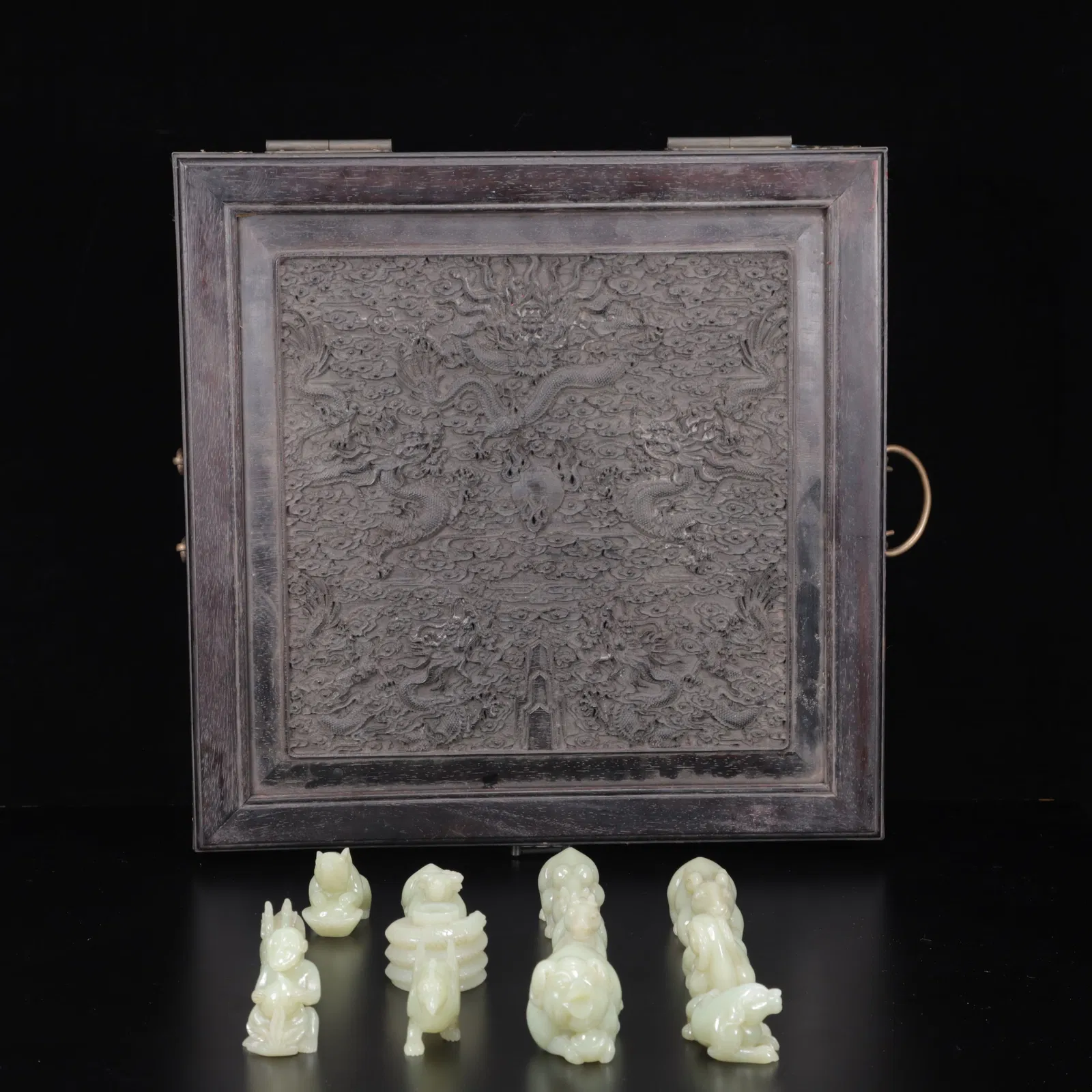 A Set of Exquisite White Jade the Twelve Chinese Zodiac Signs Ornaments