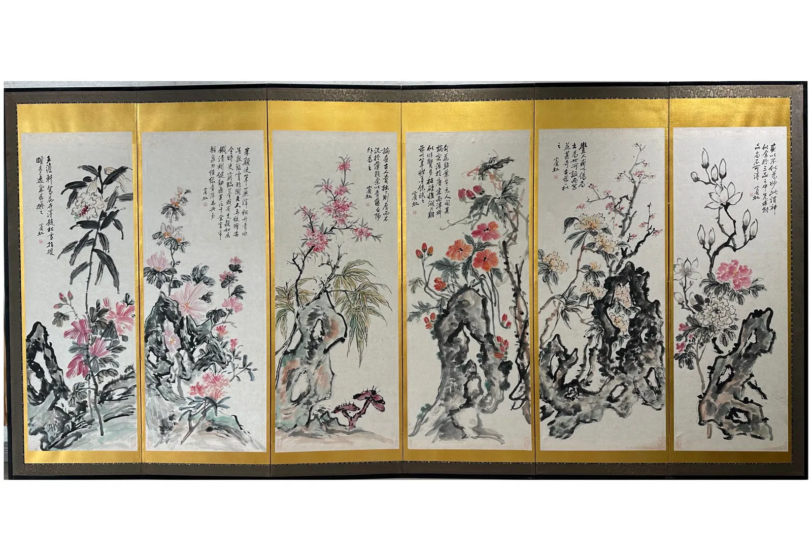 A Set of Six Chinese Scroll Painting
