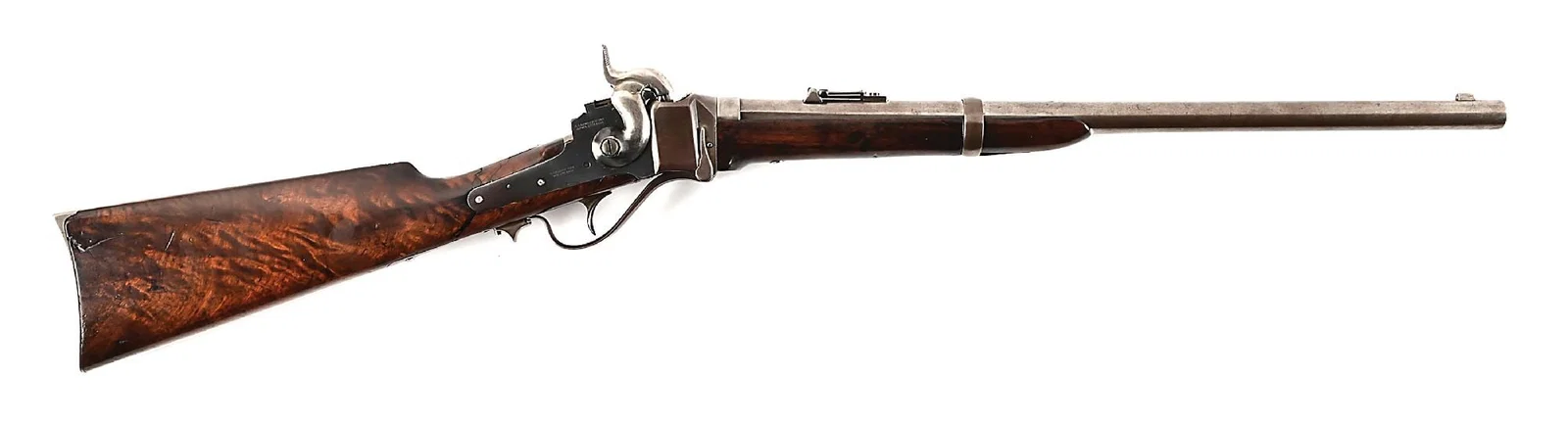 (A) SHARPS NEW MODEL 1863 SINGLE SHOT BREECH-LOADING PERCUSSION SADDLE RING CARBINE.