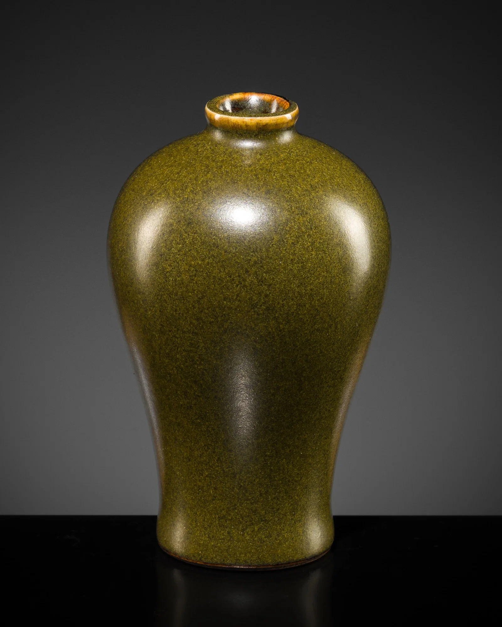 A SMALL TEADUST-GLAZED VASE, MEIPING, 18TH CENTURY