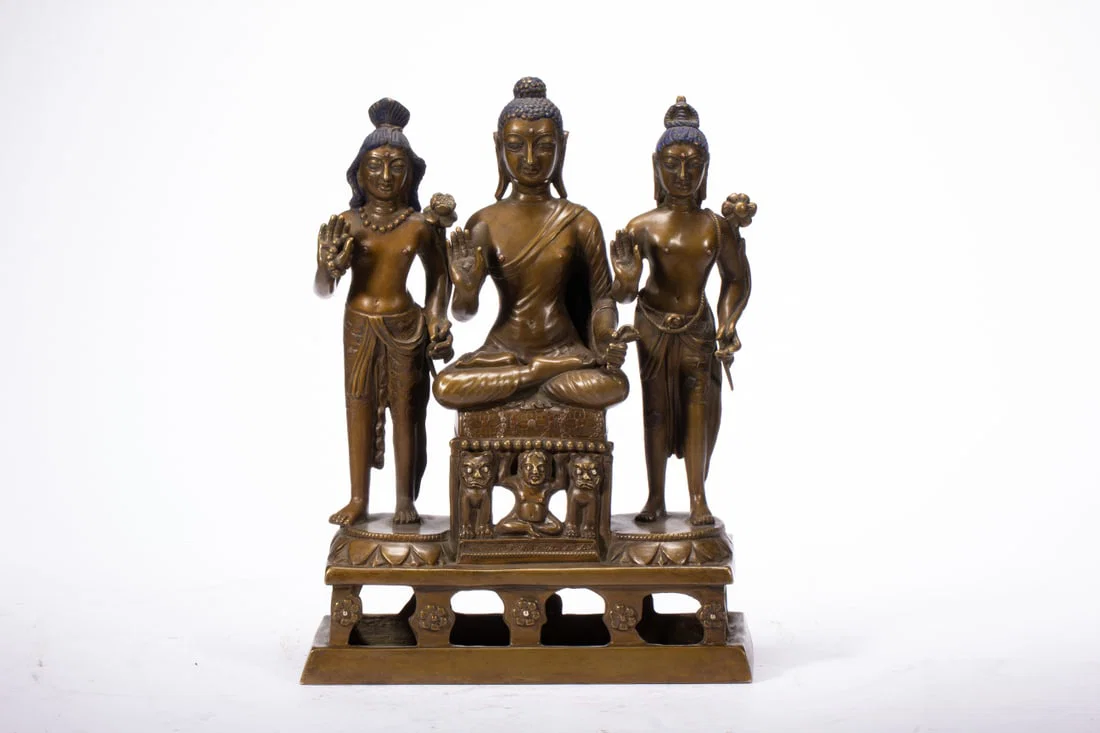 A Solemn Alloy Copper Statue of Sakyamuni