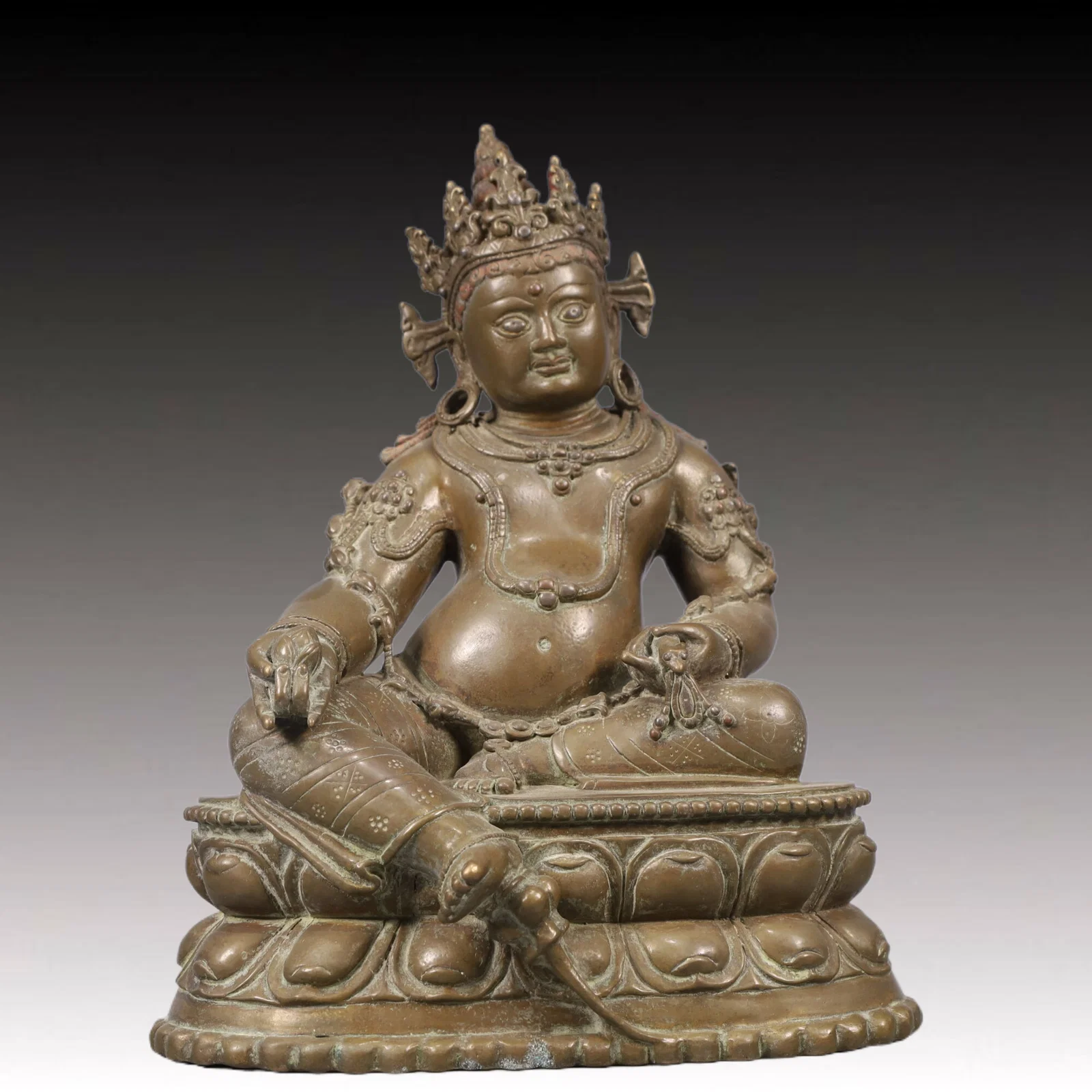 A Solemn Bronze Statue of Mammon, With Inscription