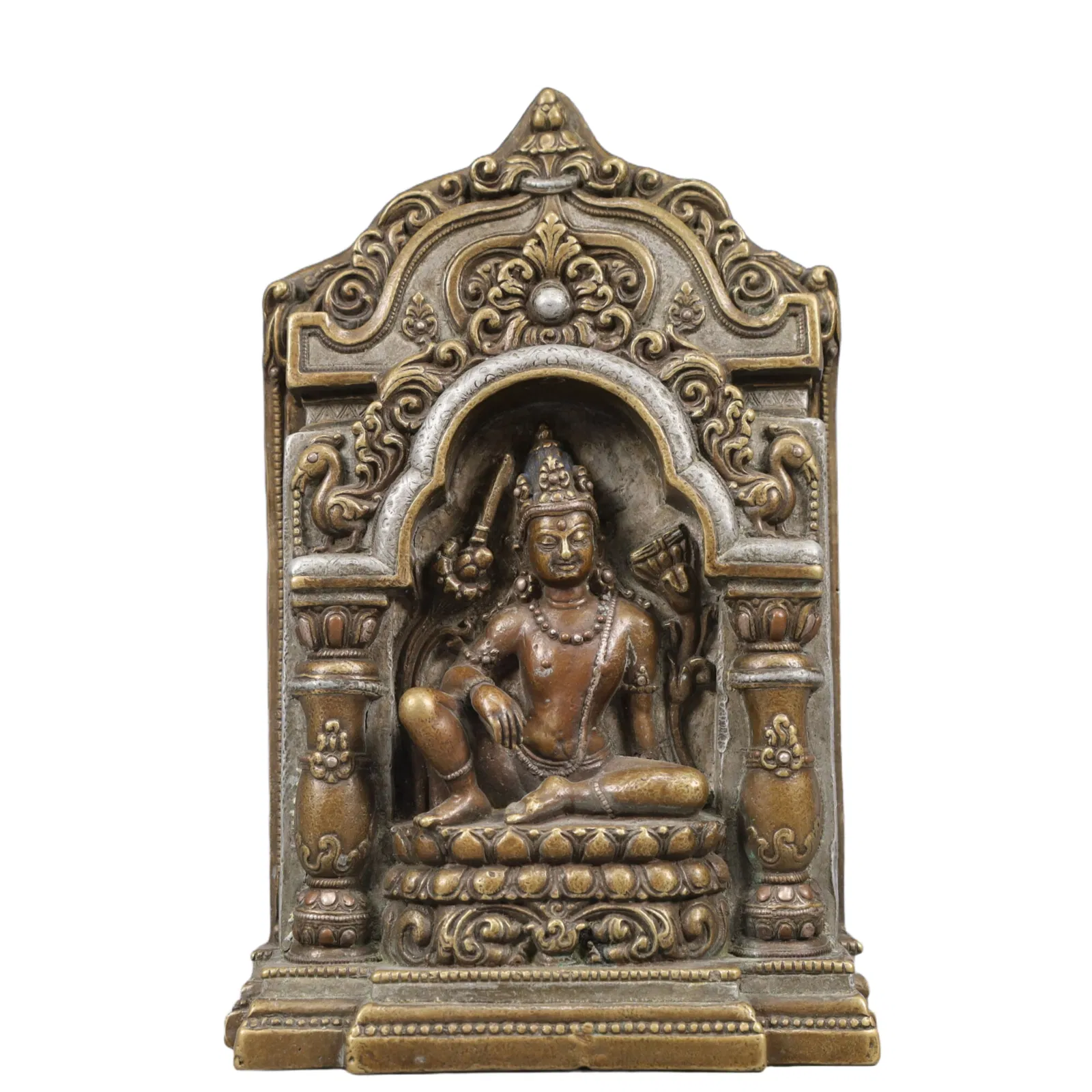 A Solemn Bronze Statue of Manjusri