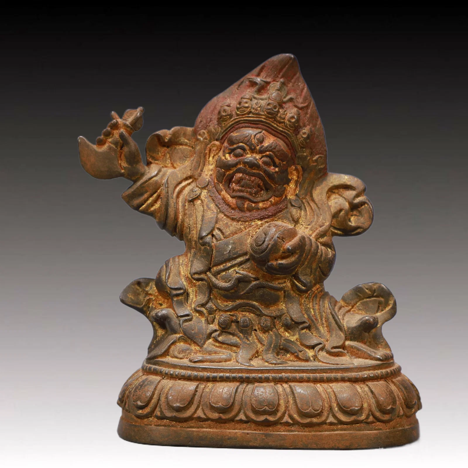 A Solemn Bronze Statue of Vajra