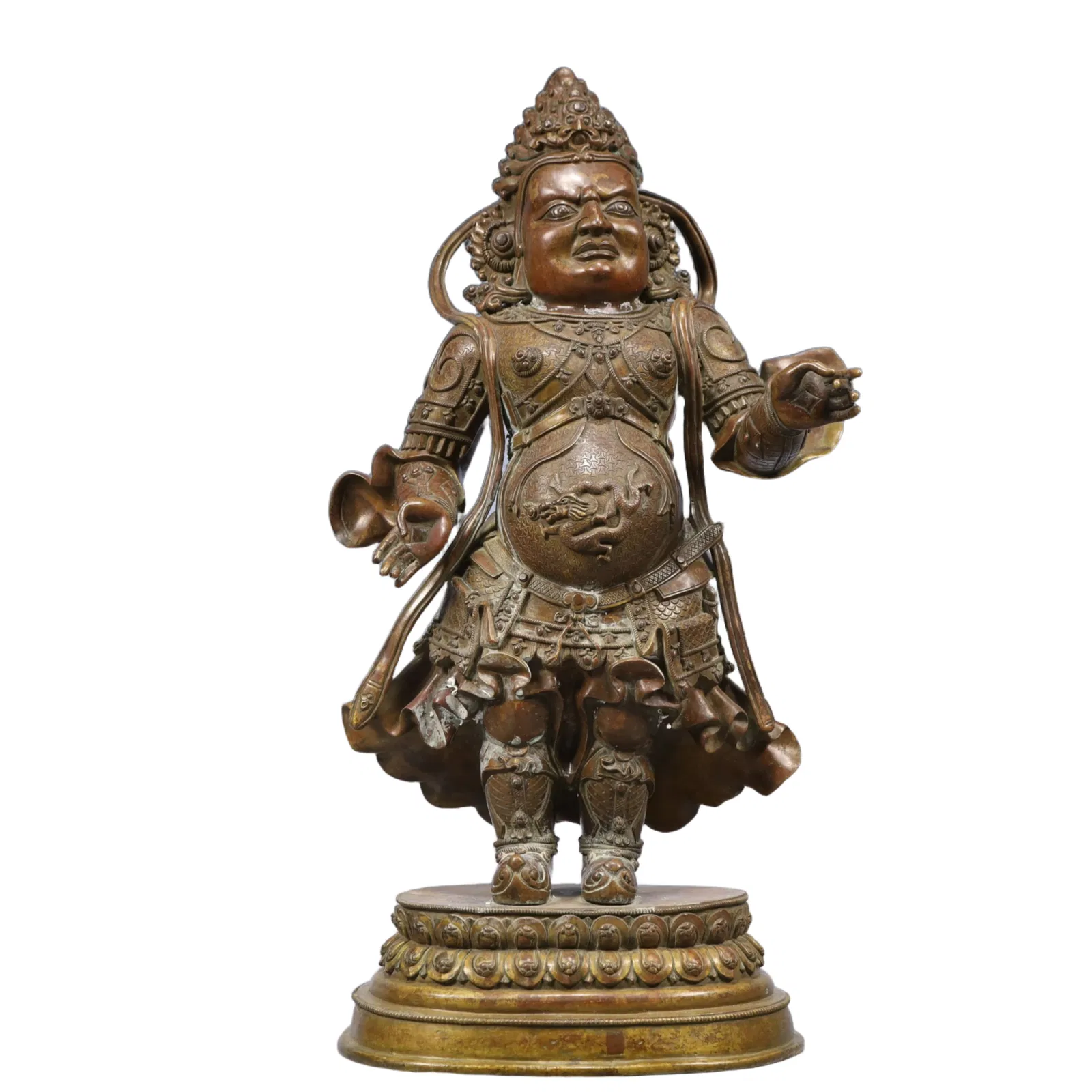 A Solemn Gilt Bronze Statue of Guan Gong