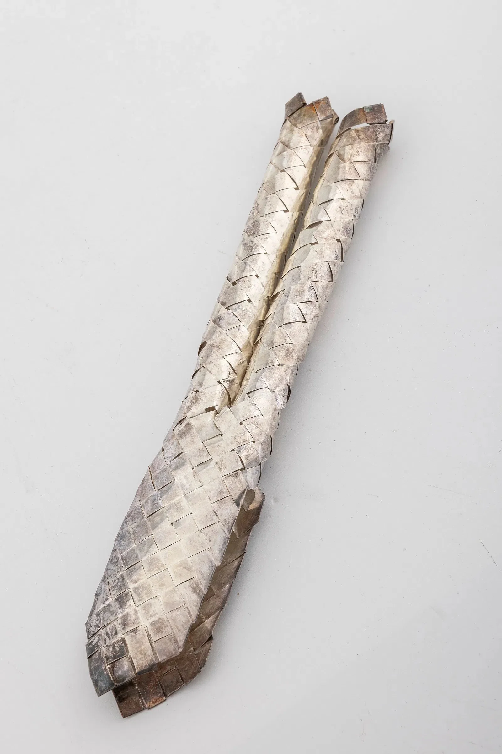 A STERLING SILVER LULAV HOLDER BY NETAFIM.