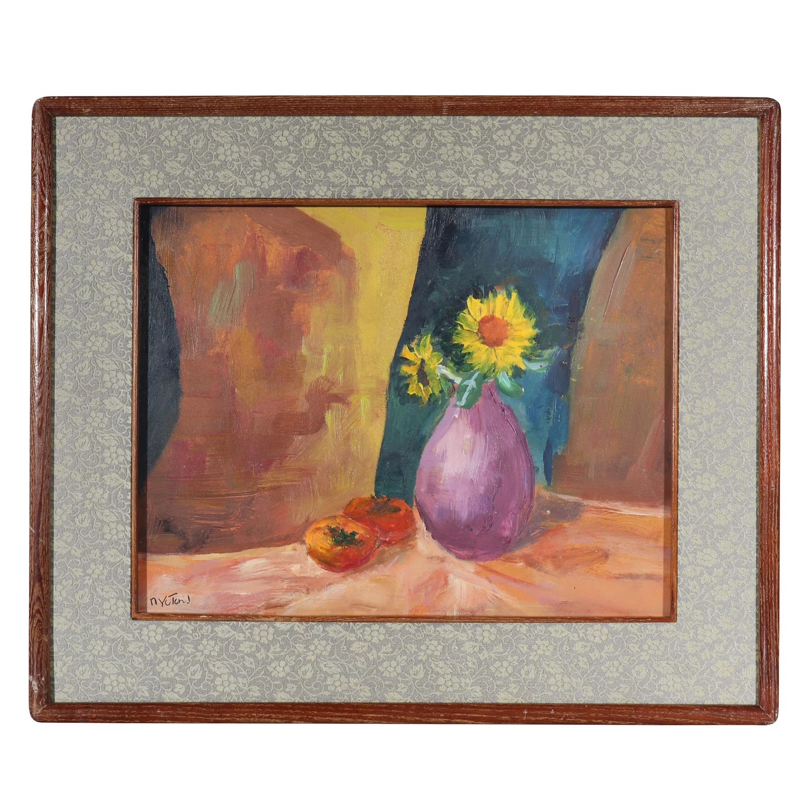 A Still Life Painting, Signed by Ni Yide