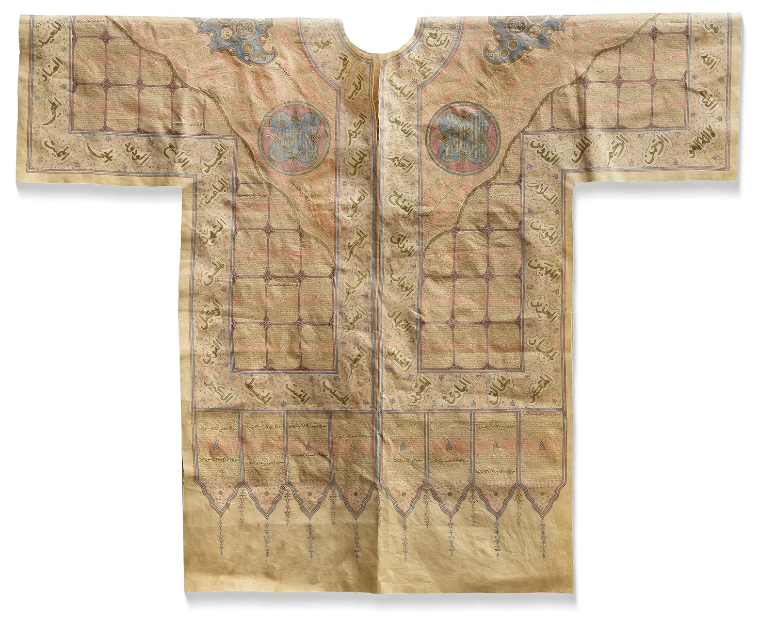 A SULTANATE COTTON TALISMANIC JAMA (SHIRT), INDIA, 18TH CENTURY