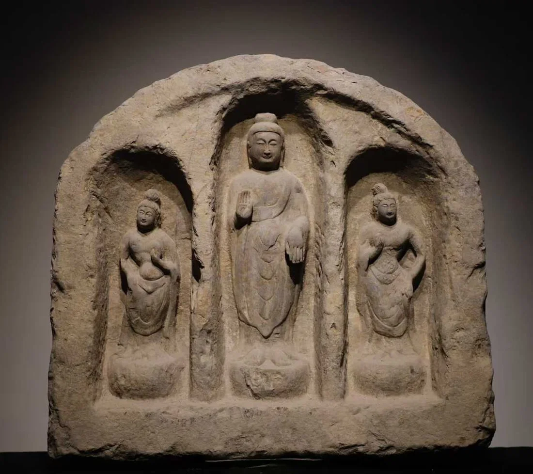 A Tang bluestone Buddha stele