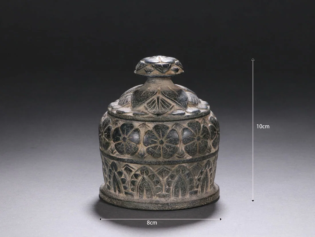 A TANG-DYNASTY BLUESTONE RELIQUARY JAR
