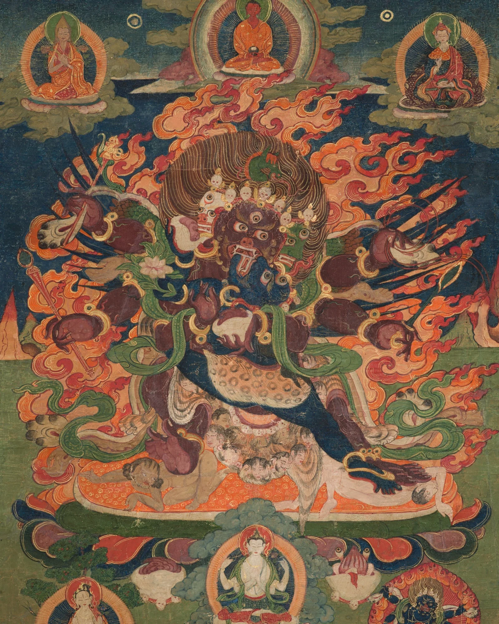 A THANGKA DEPICTING SUPERSECRET HAYAGRIVA AND CONSORT, TIBET, 18TH-19TH CENTURY