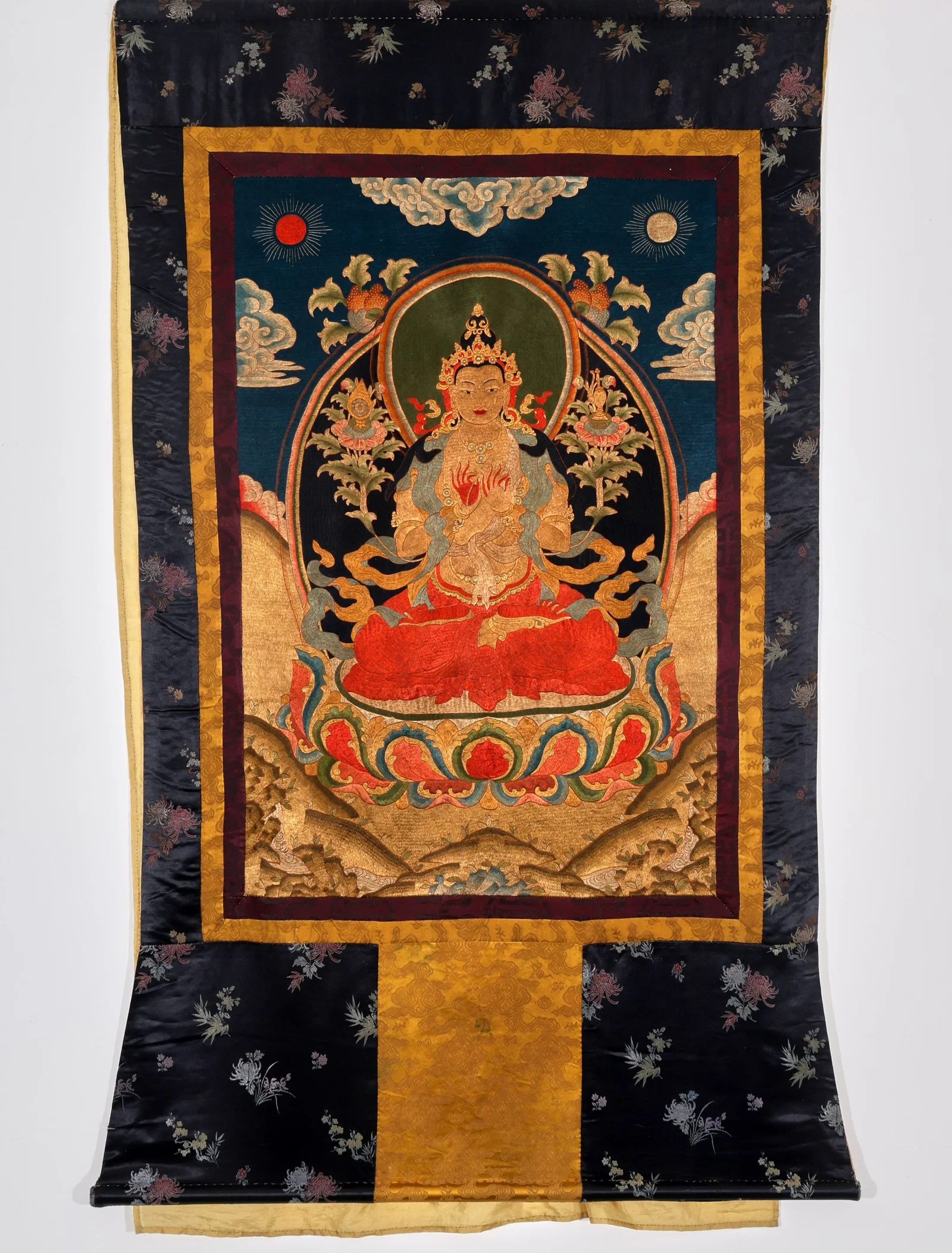 A THANGKA OF AVALOKITESHVARA (GUANYIN) ICONOGRAPHY
