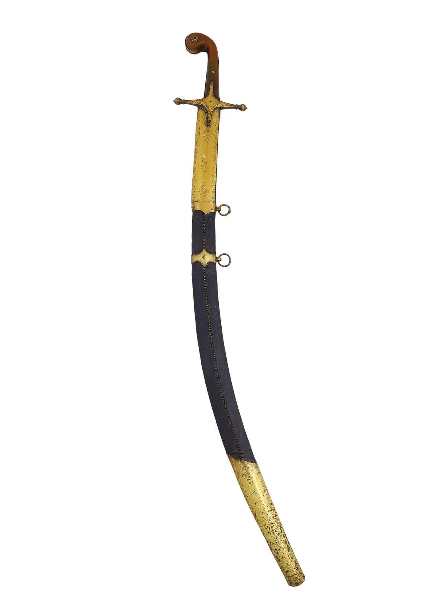 A TURKISH PALA SWORD WITH WOOTZ BLADE, 19TH CENTURY