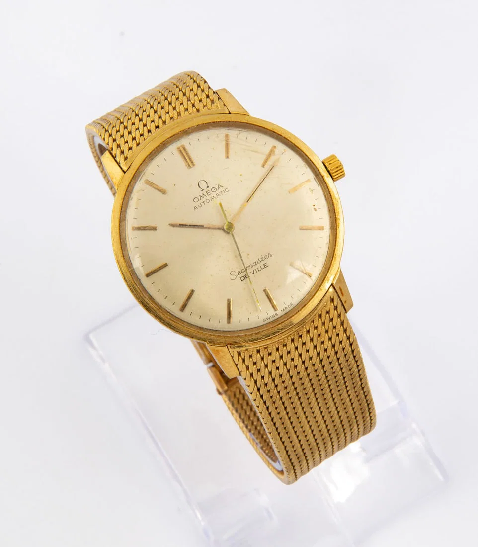 A Vintage Omega Seamaster DeVille 18K Gold Menâ€™s Wristwatch, Switzerland, c. 1960s