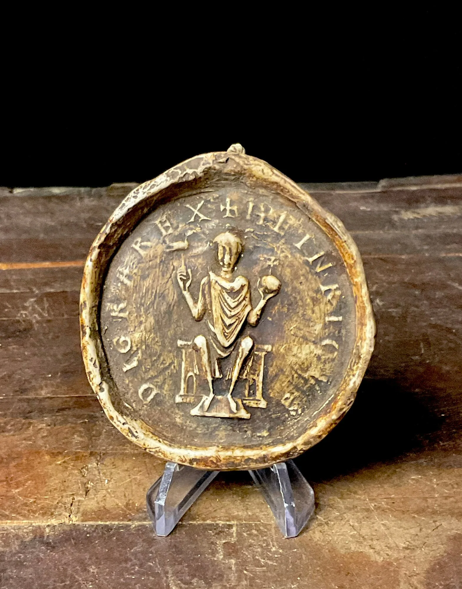 A Vintage Reproduction Cast of the Great Seal of King Philip II of France