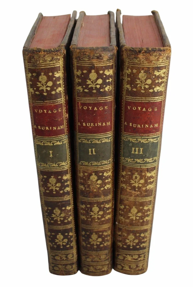 "A Voyage to Surinam" Book Set 3 Vols C. 1799