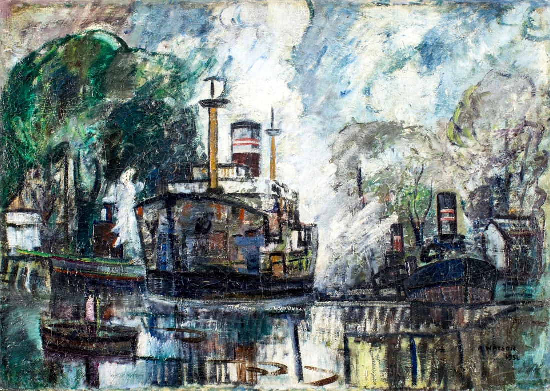 A Watson (France,early 20C) oil painting antique