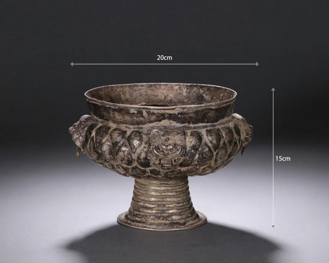 A WEST ASIAN SOLID-SILVER DRINKING SET