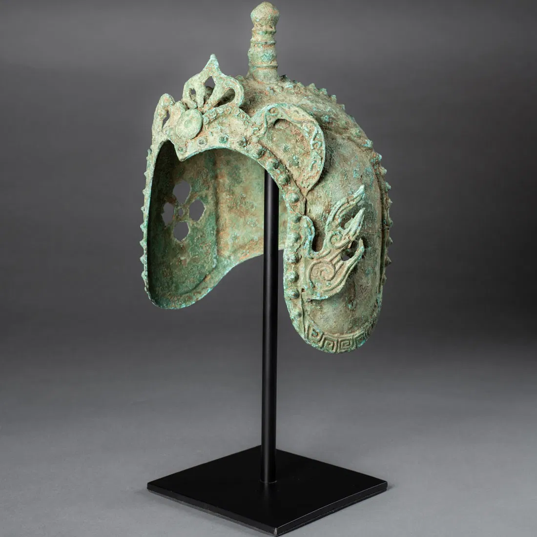 A Western Han bronze helmet