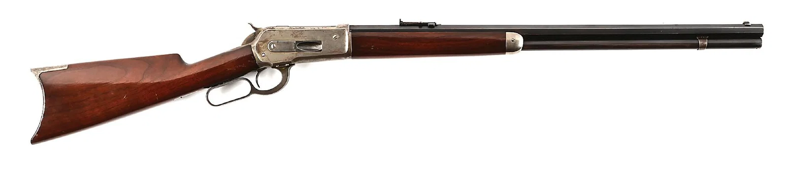(A) WINCHESTER MODEL 1886 .45-70 LEVER ACTION RIFLE.