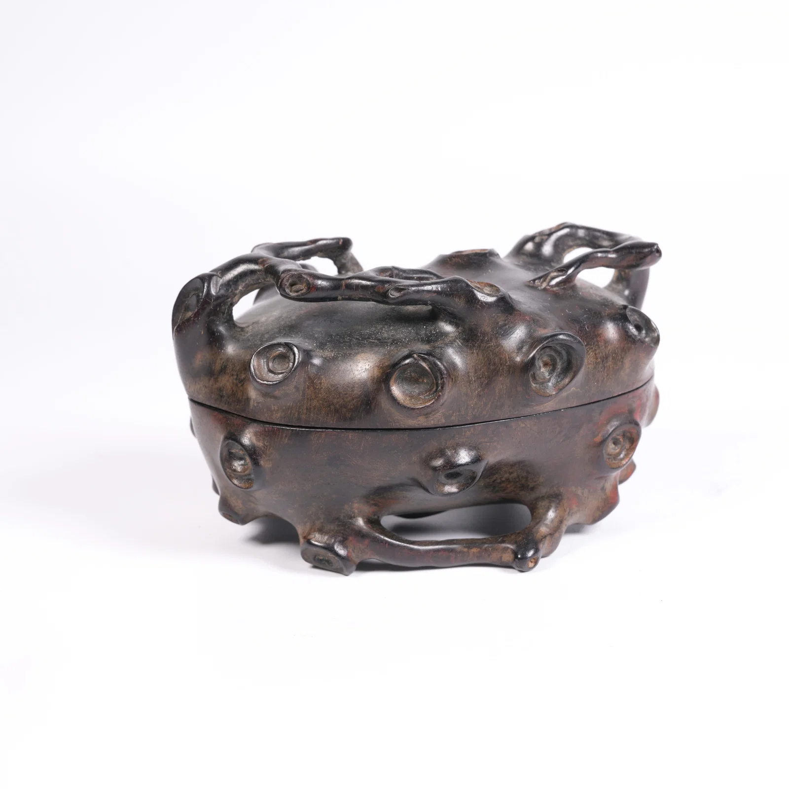 A ZITAN BRANCH-PATTERN INK PASTE BOX