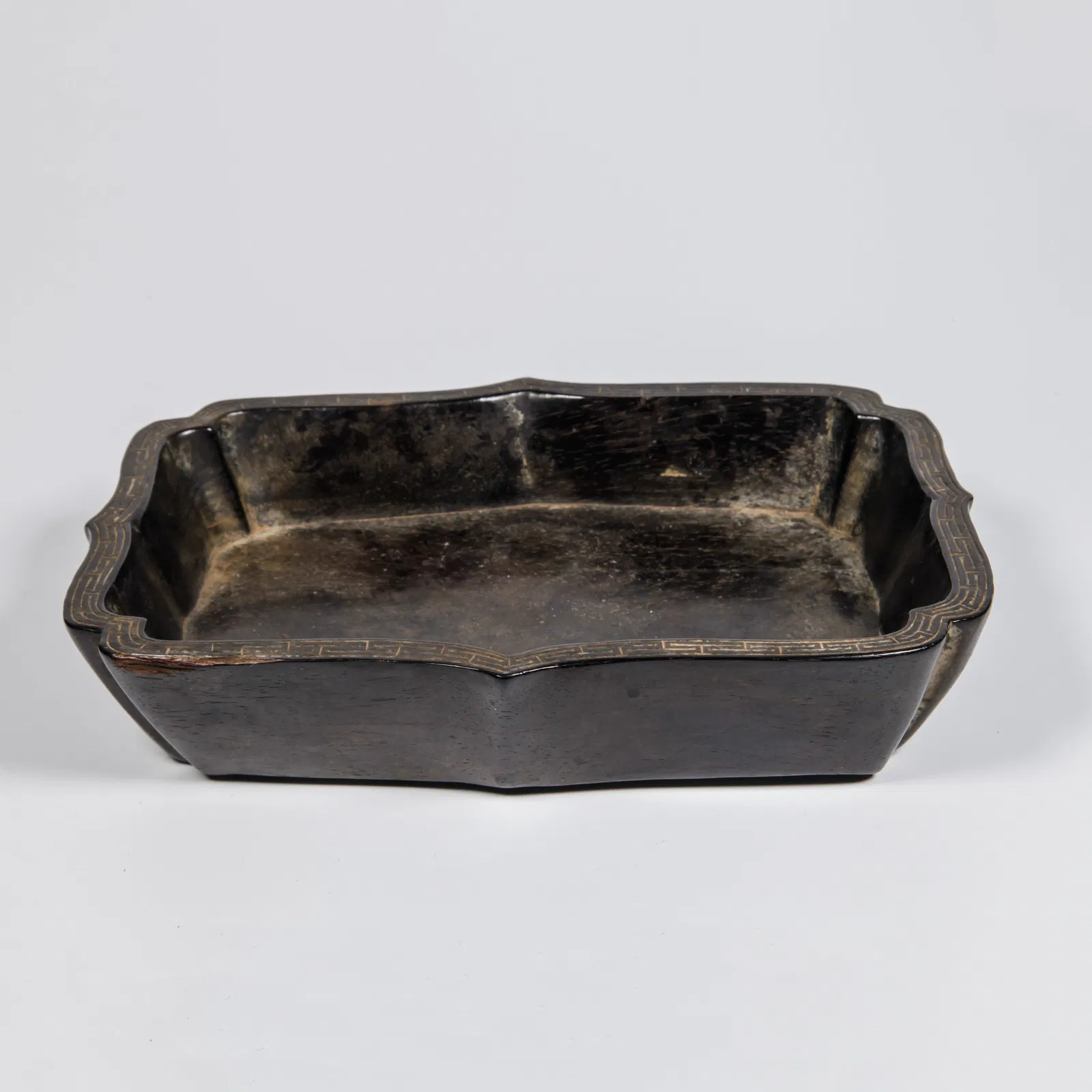A ZITAN WOOD CARVED BRUSH WASHER