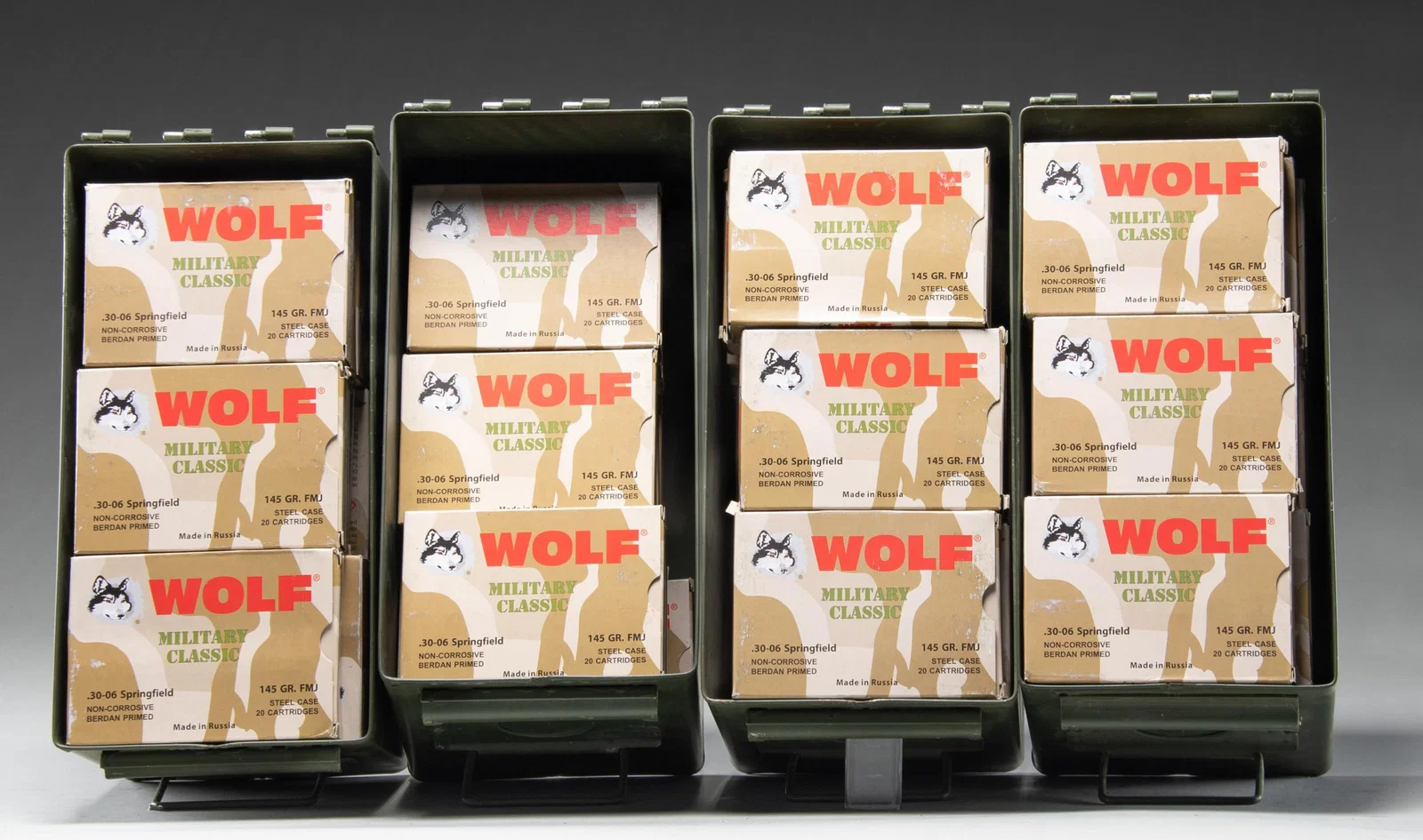 ABOUT 1400 RDS. OF WOLF 30-06 AMMO.