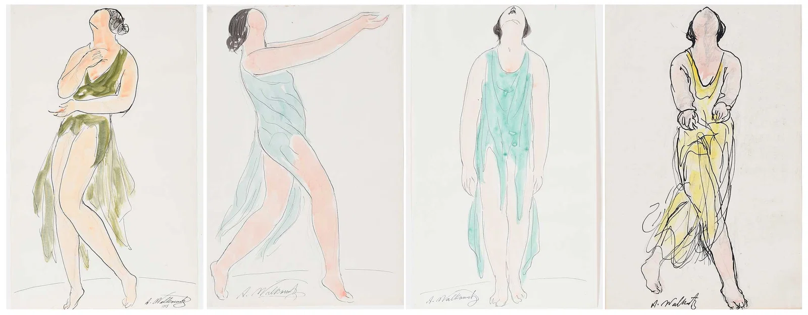 Abraham Walkowitz, Four Isadora Duncans