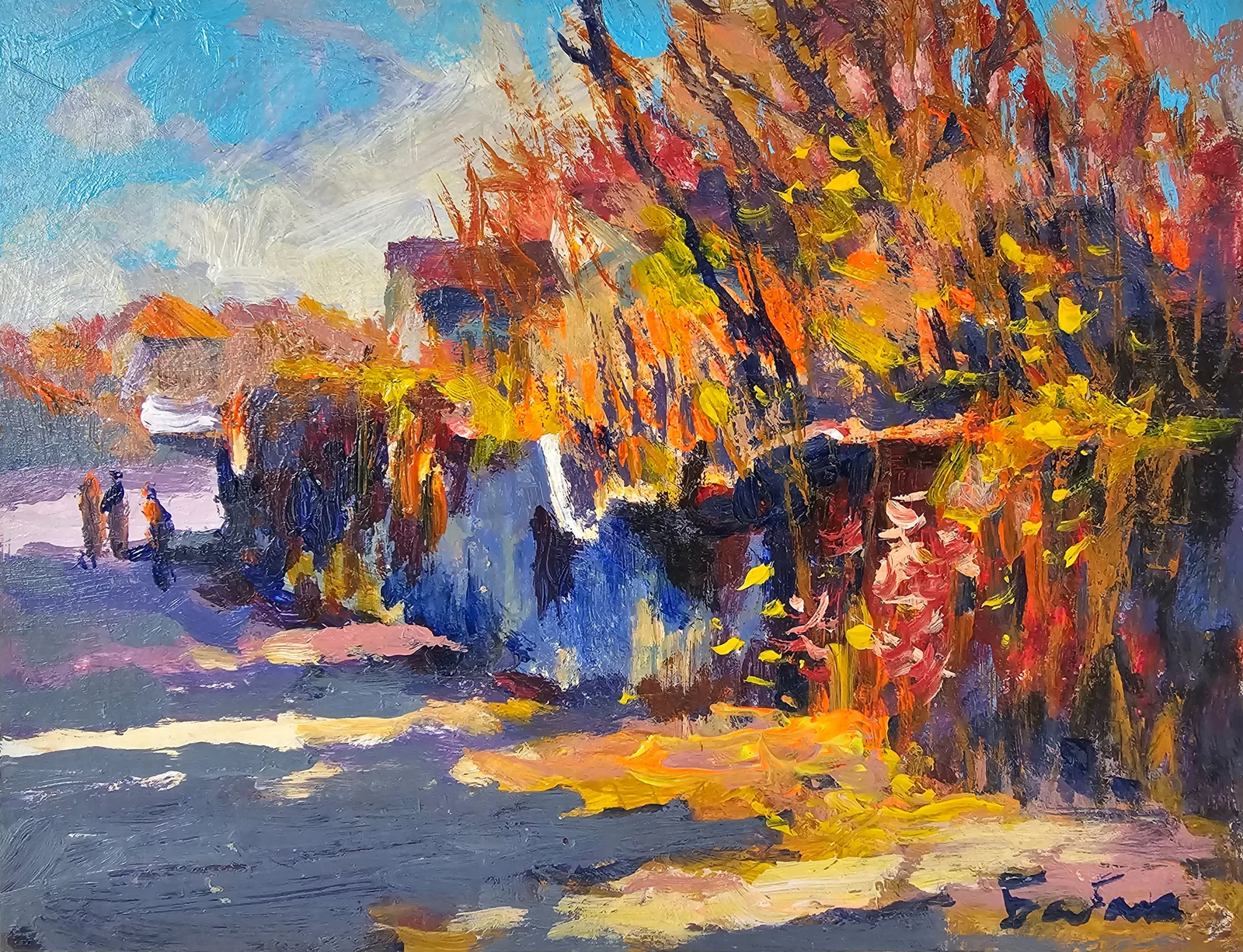 Acrylic painting at the cottage Vyacheslav Petrovich Babac