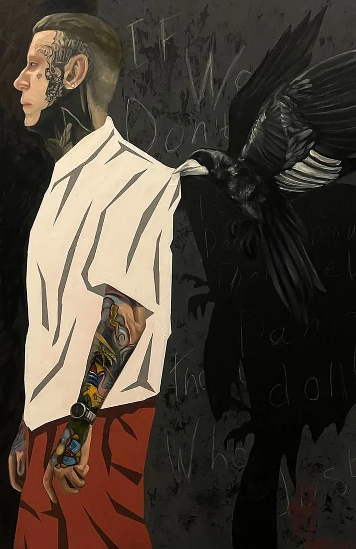 Acrylic painting Don't Look Back Maksym Newskulenko