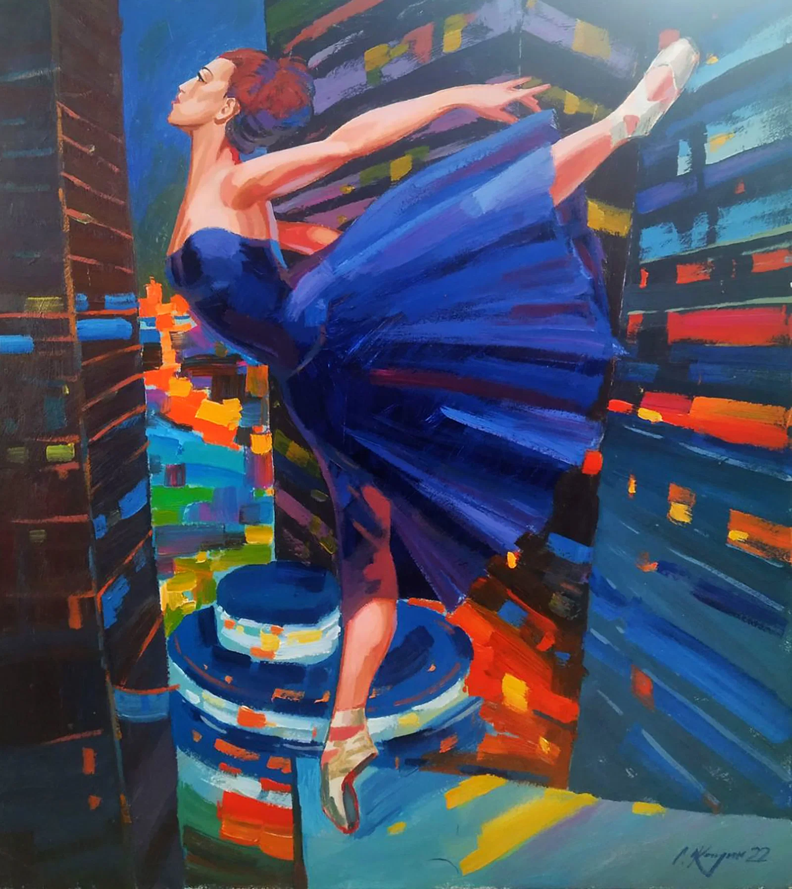 Acrylic painting Equilibrium Serhii Kachyn