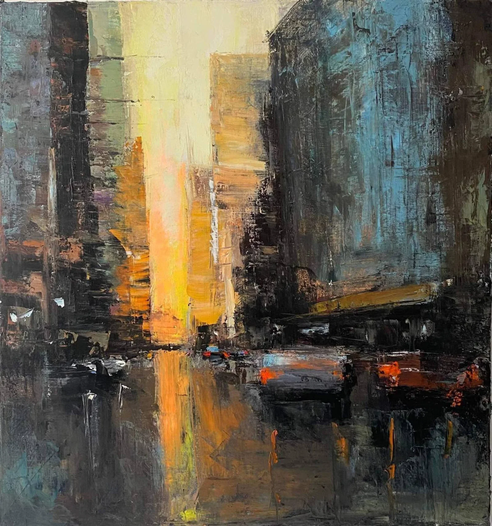 Acrylic painting The first rays of sun after the rain Igor Kutsenko