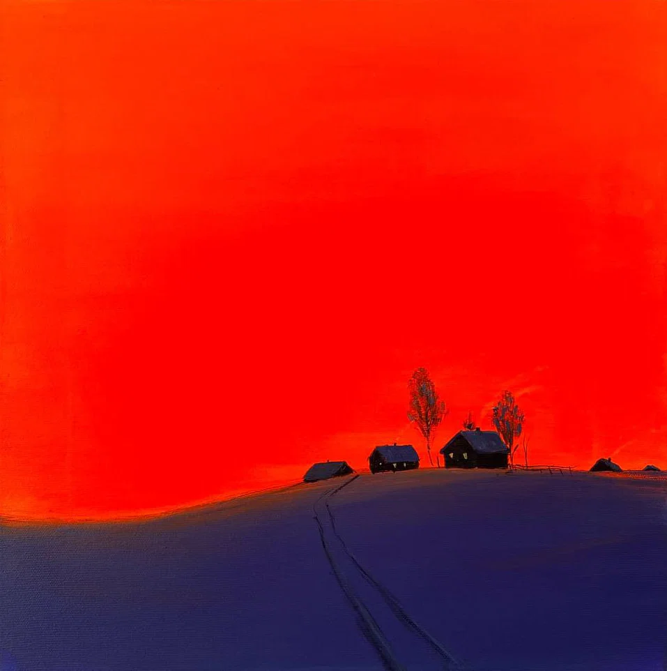 Acrylic painting The first snow Igor Kutsenko