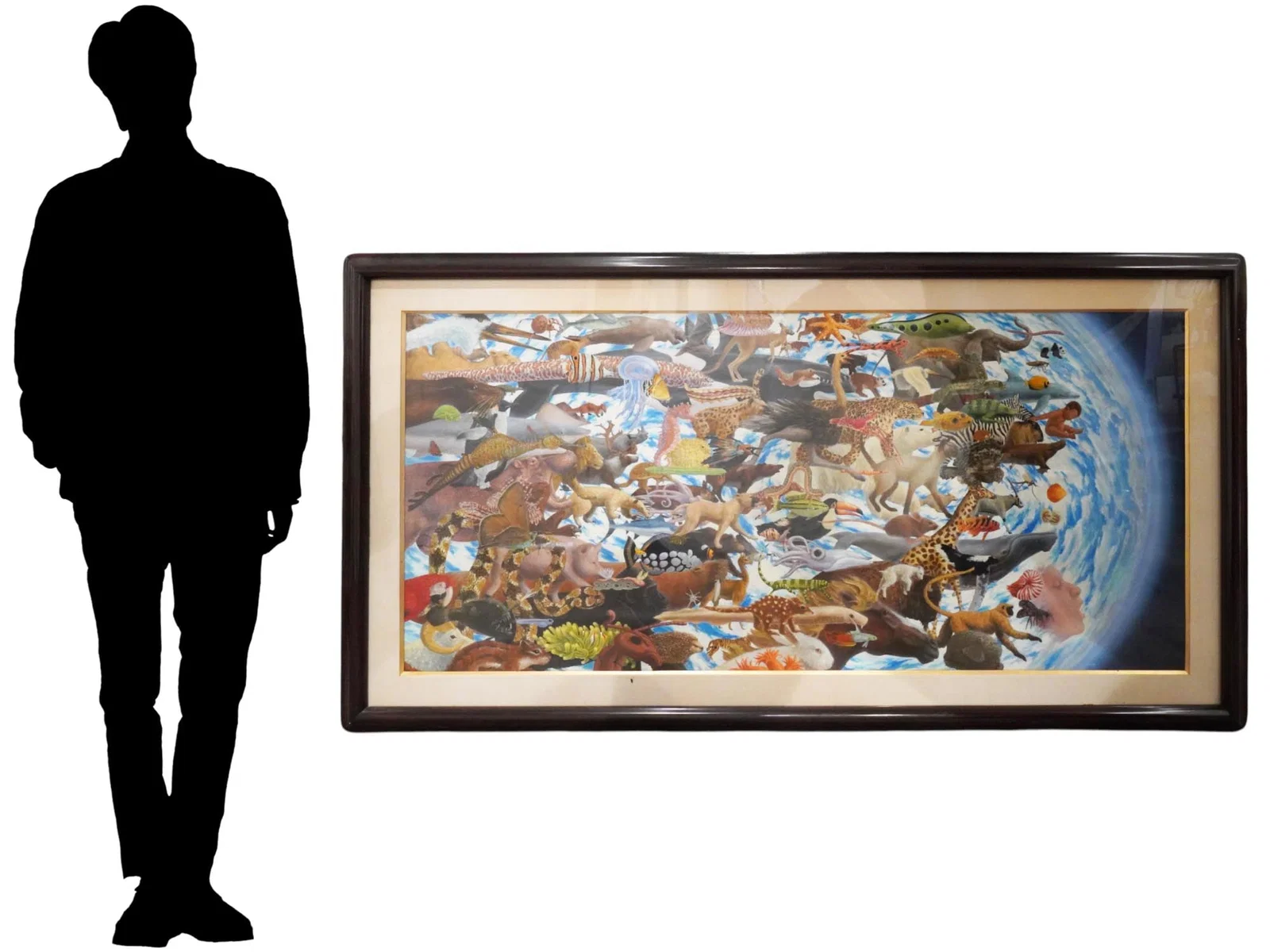 ACRYLIC SPACE RACE PAINTING BY CHARLES LYNN BRAGG