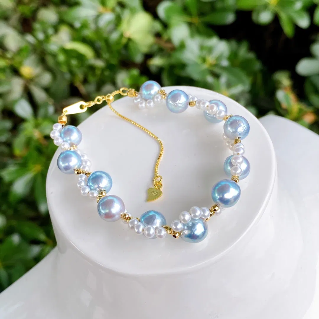 Adjustable 925 silver pearl bracelet