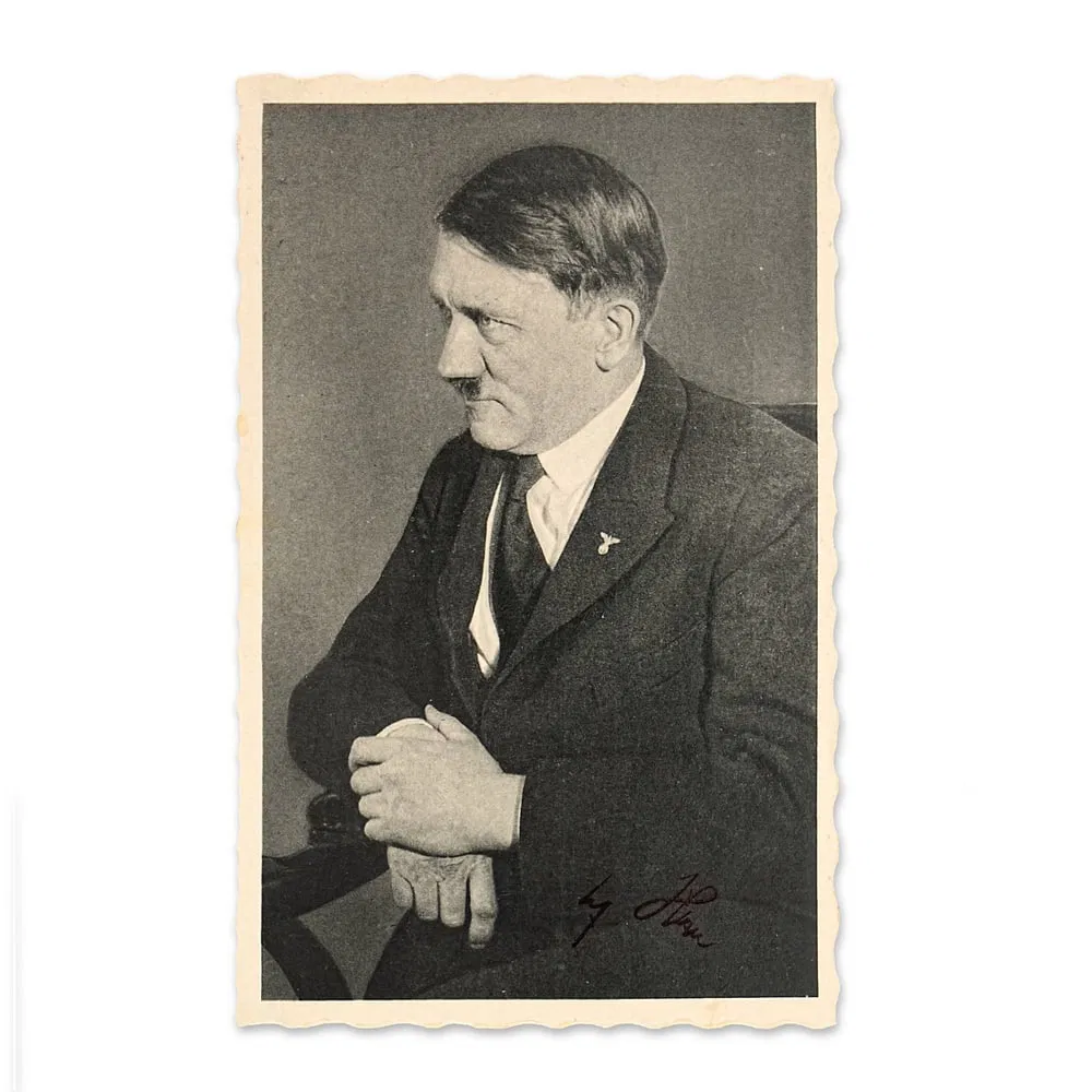 ADOLF HITLER SIGNED PHOTOGRAPHIC POSTCARD