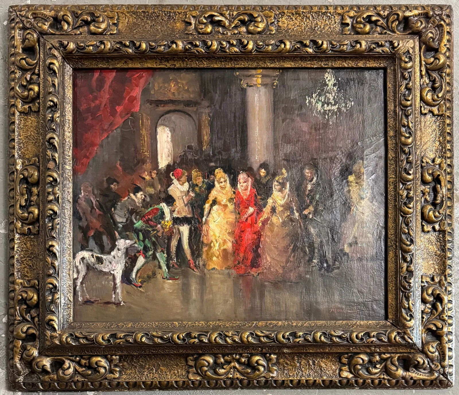 Adolphe Joseph Thomas Monticelli Oil on Canvas