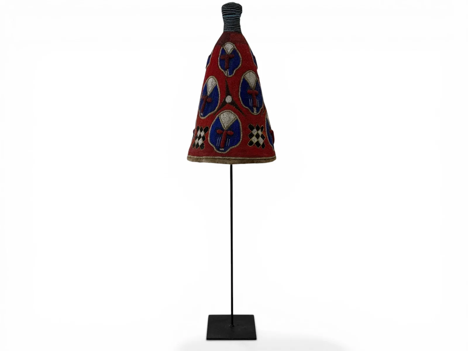 African Yoruba Beaded Ceremonial Crown