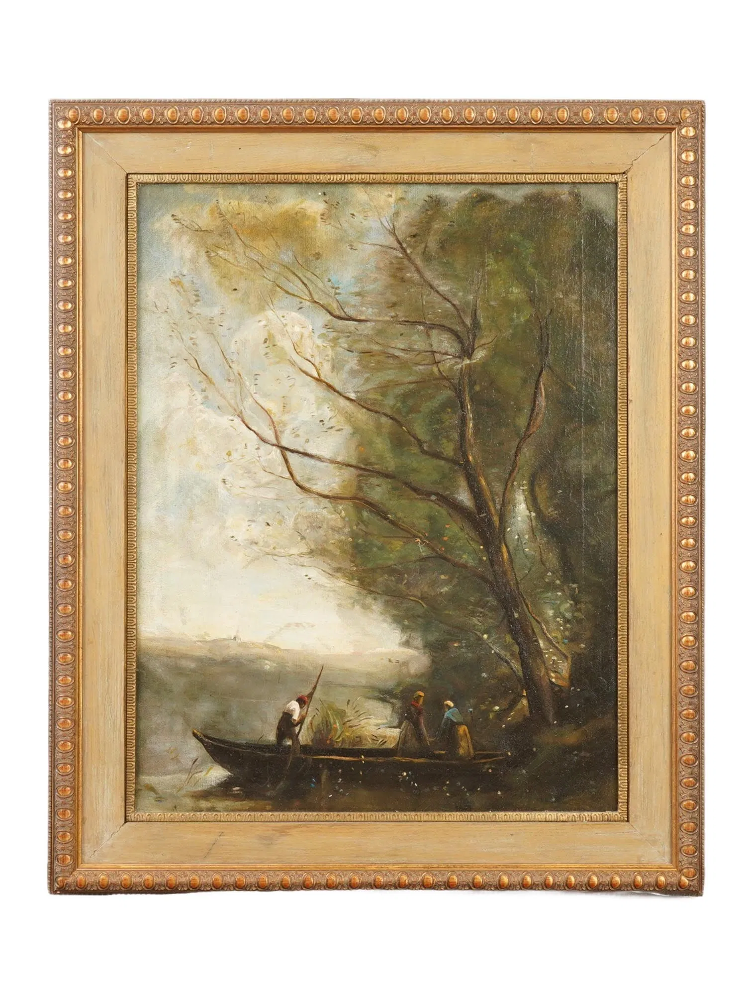 AFTER CAMILLE COROT FRENCH PAINTING THE FERRYMAN 1931
