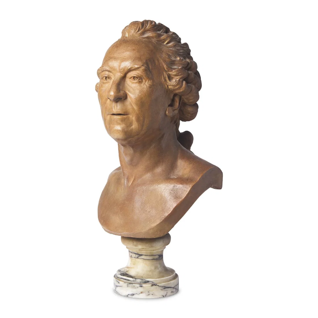 After Jean-Antoine Houdon (French, 1741-1828), A Terracotta Bust of Georges Louis Leclerk, Comte de