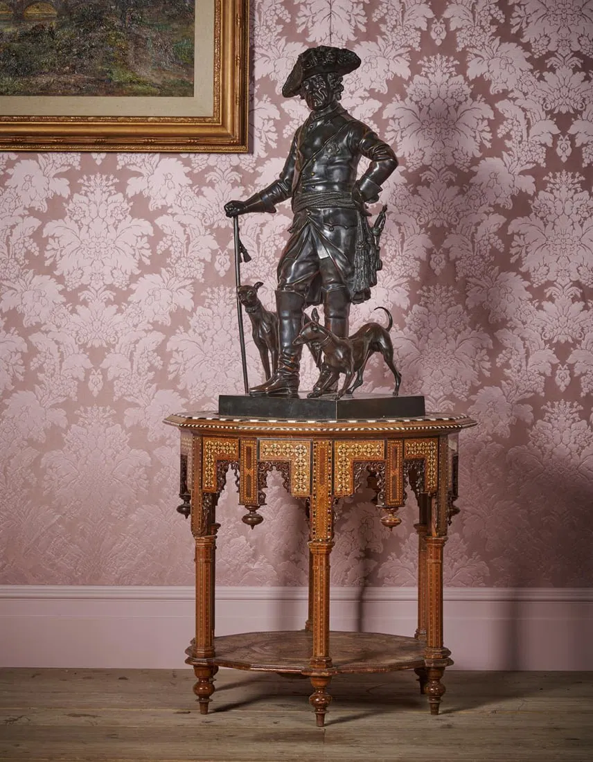 AFTER JOHANN GOTTFRIED SCHADOW (1764-1850), A LARGE BRONZE FIGURE OF FREDERICK II OF PRUSSIA