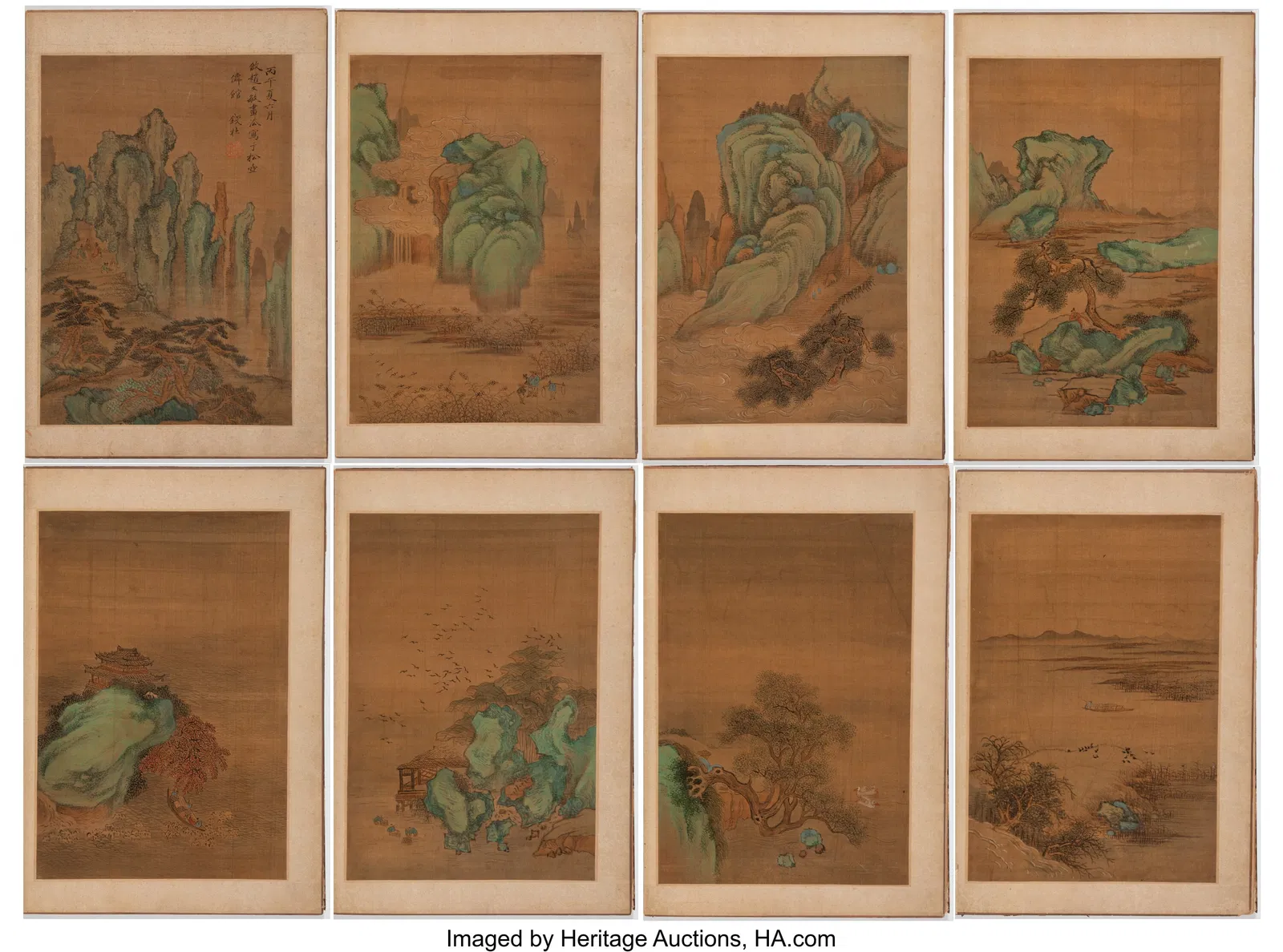 After Qian Du (Chinese, 1763-1844) Eight Blue-an