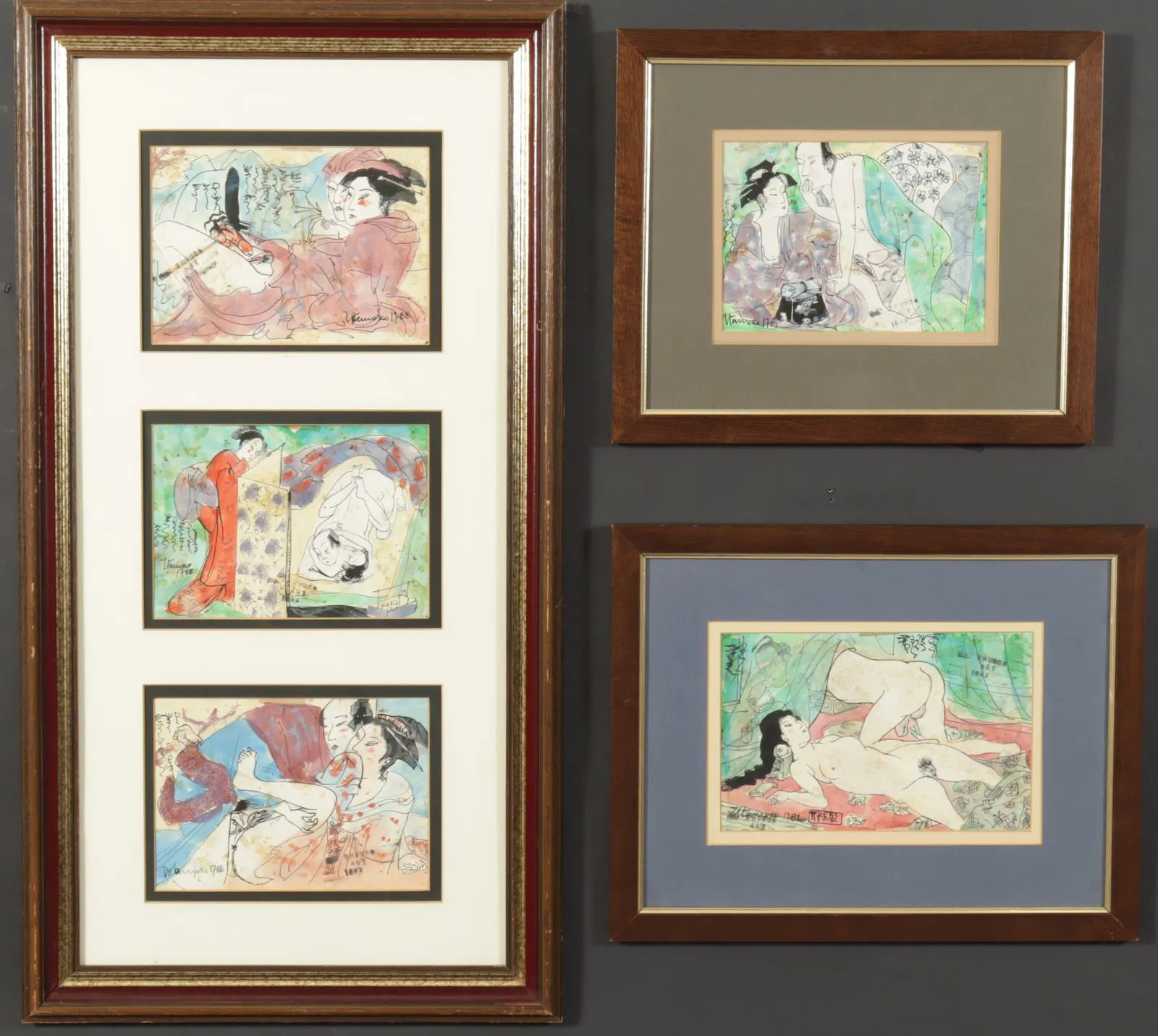 After Utamaro - Poem of the Pillow - W/C