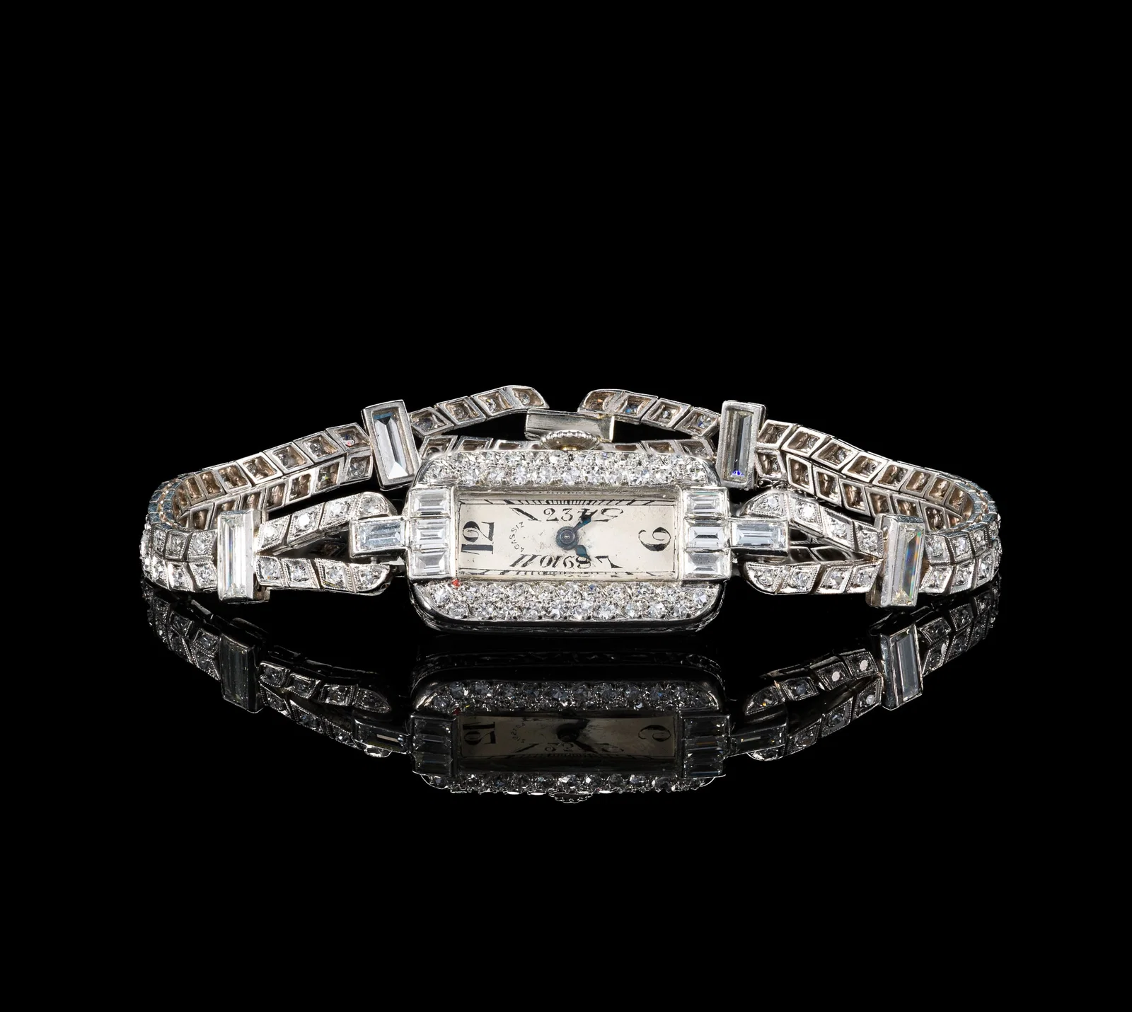 Agassiz Platinum and Diamond Wrist Watch