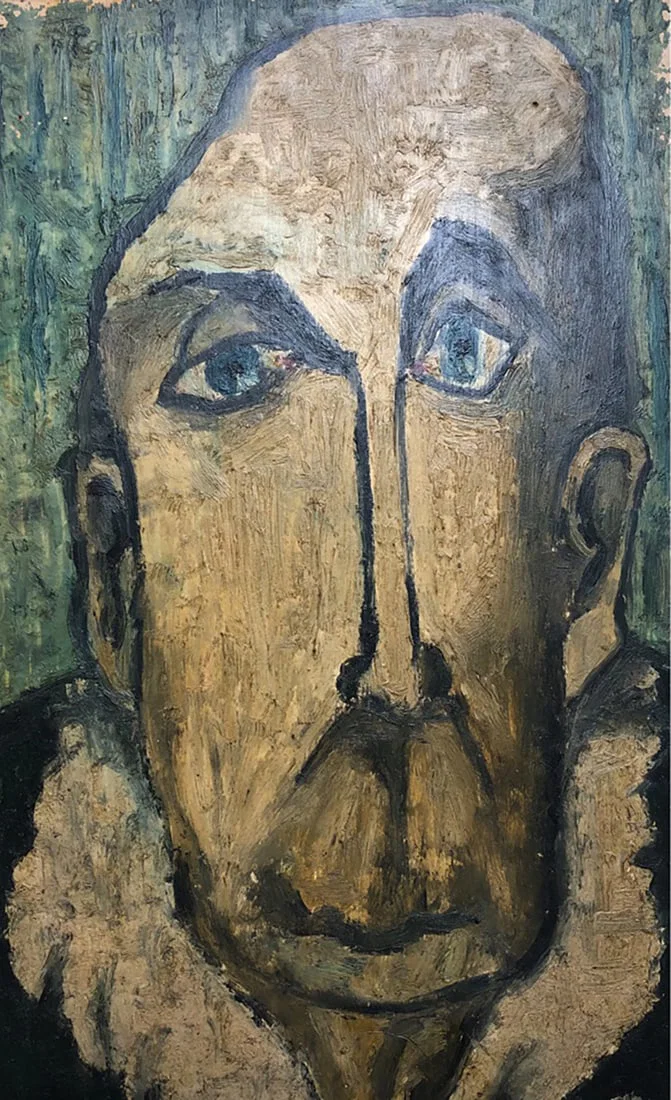 Akbar Padamsse Oil painting on board on wood