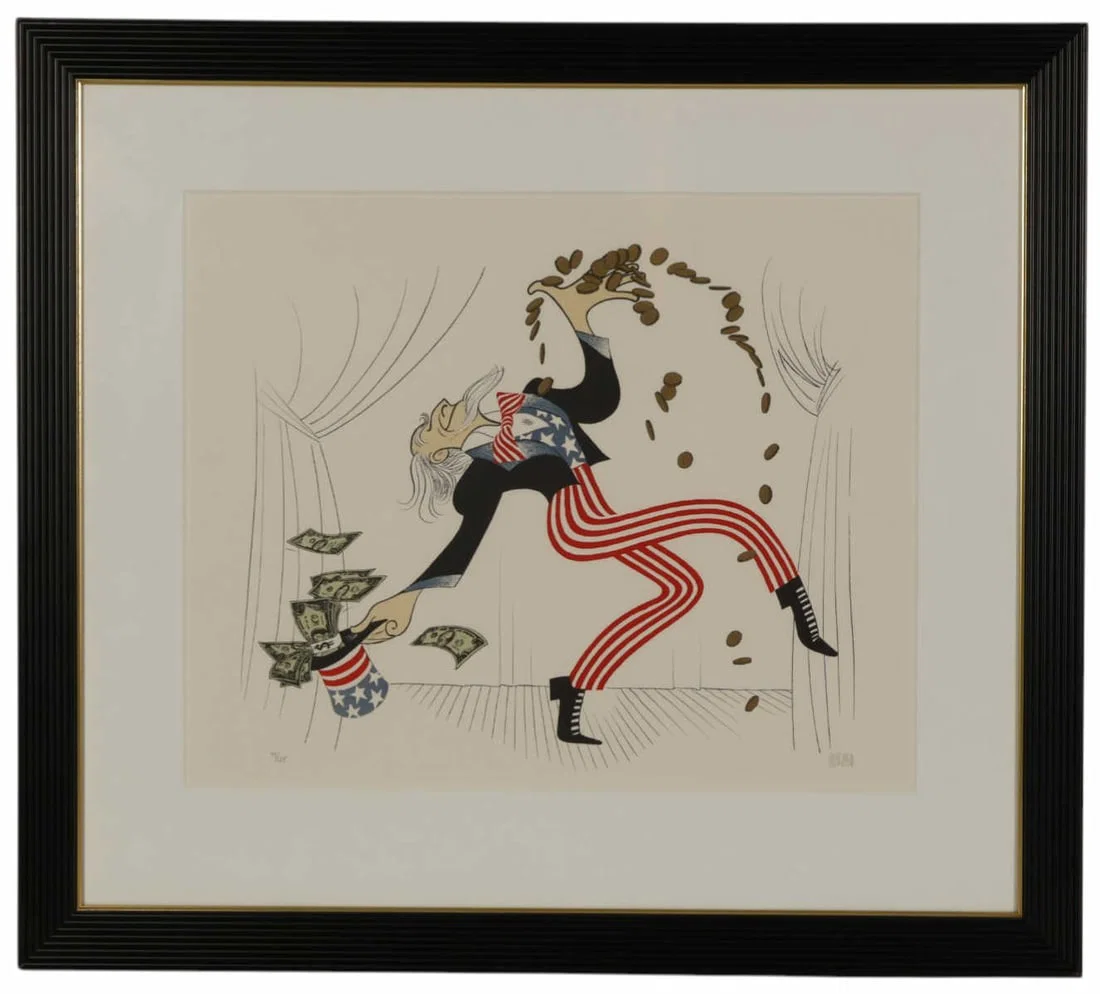 Al Hirschfeld 1903-2003 Uncle Sam LE Litho SIGNED
