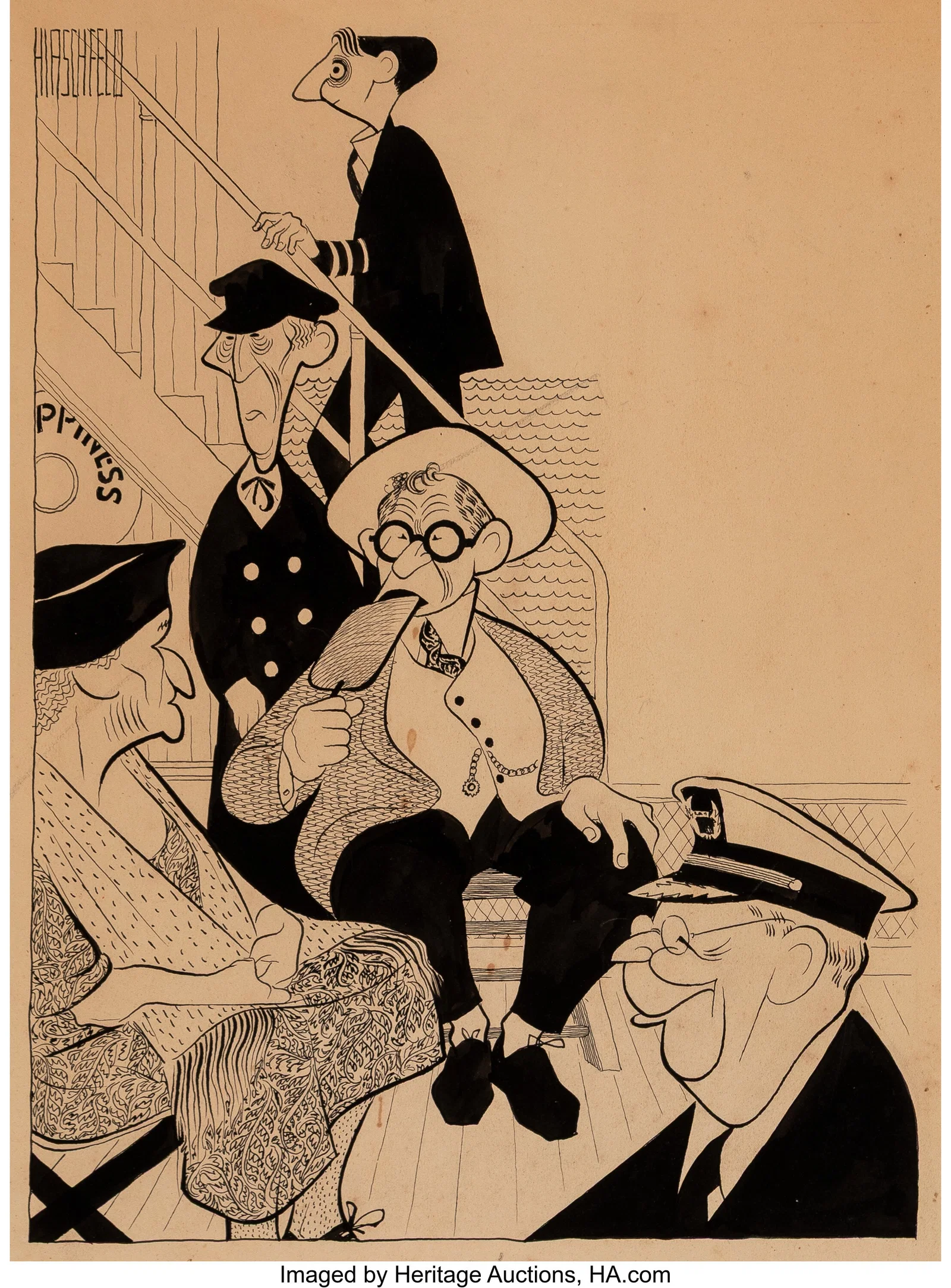 Al Hirschfeld (American, 1903-2003) Excursion, H